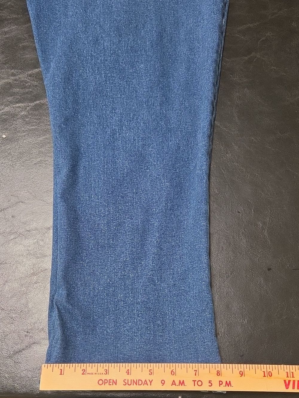 Frye Size 14 Blue Straight Leg Stretch Denim Jeans Medium Wash - Picture 10 of 10